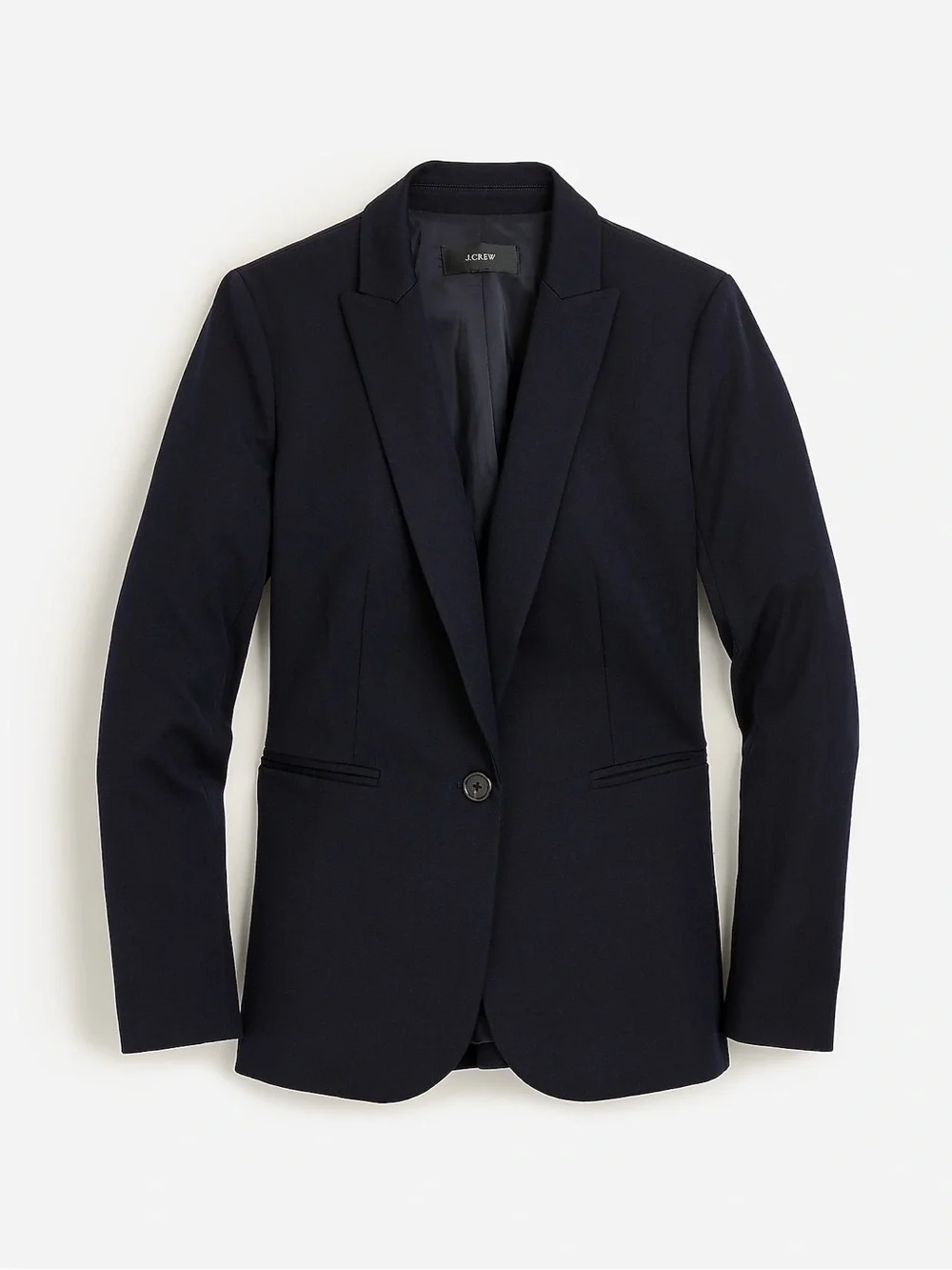 J.Crew Parke Bi-Stretch Cotton Blend Black Blazer Jacket Size 12